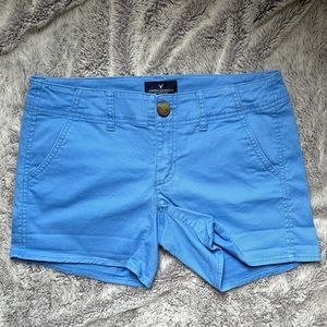 American Eagle Shortie Stretch Blue Shorts size 0